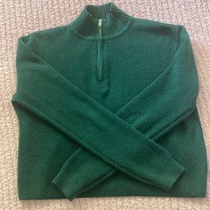 Green Brandy Melville Pullover Cropped Sweater